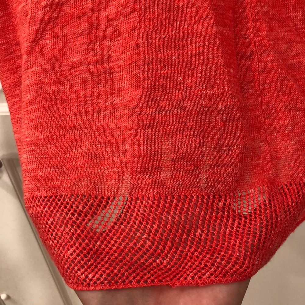 Zadig & Voltaire coral woven top with mesh detail - Picture 8 of 8